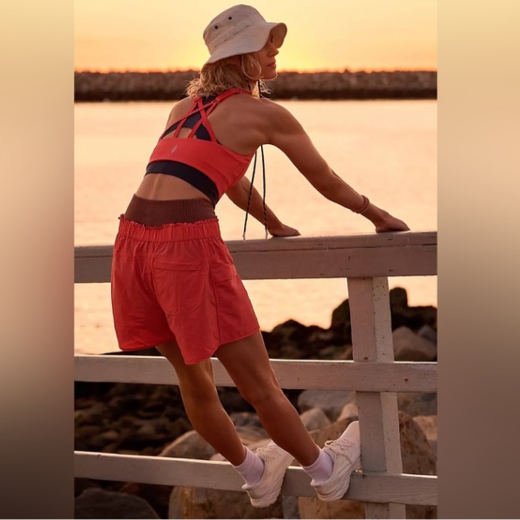 Nwt Free People Movement In The Wild Shorts - Bright Orange